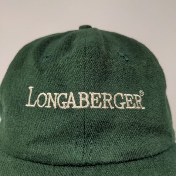 Longaberger Men's Slideback Hat Cap Green Embroidered Logo Spell Out - Picture 4 of 10